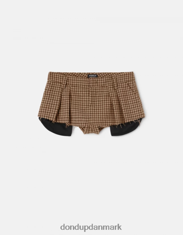 miniskørt i uldblanding Kvinder 0XD0D0398 cioccolato DONDUP beklædning