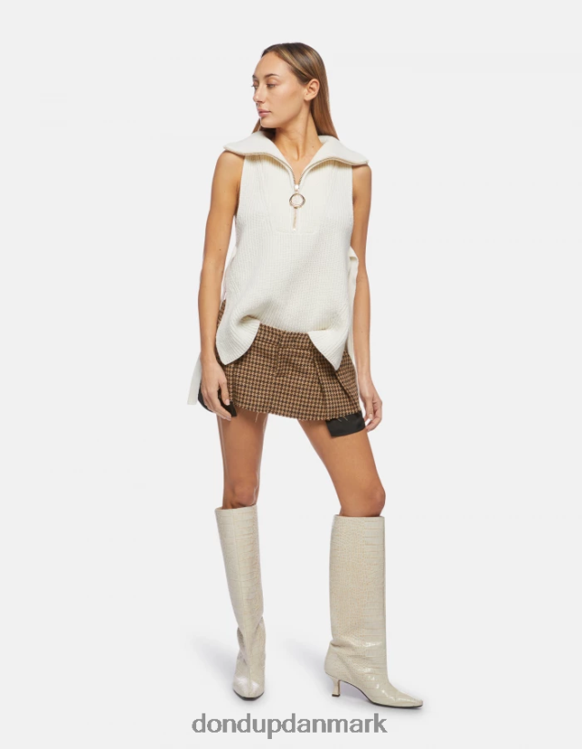 miniskørt i uldblanding Kvinder 0XD0D0398 cioccolato DONDUP beklædning