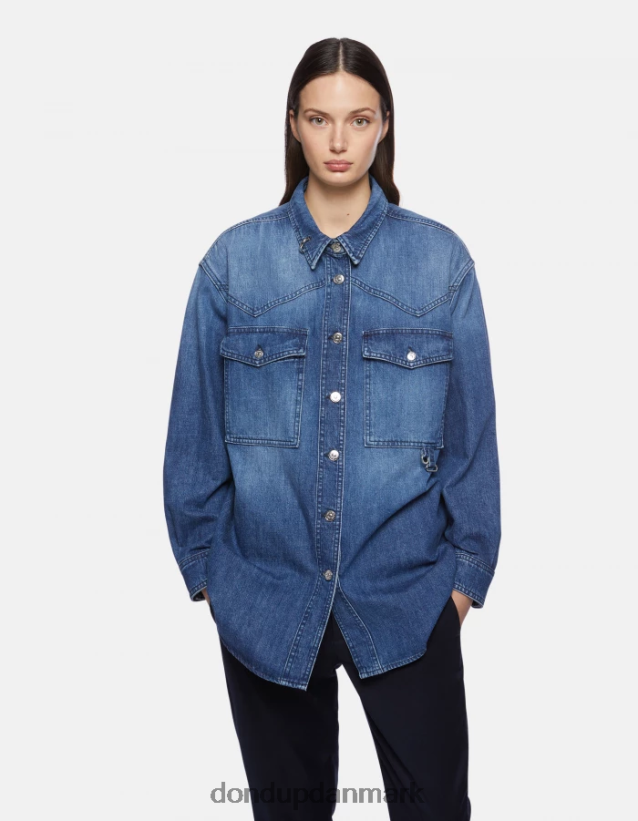 denim overtrøje Kvinder 0XD0D0255 blå DONDUP beklædning