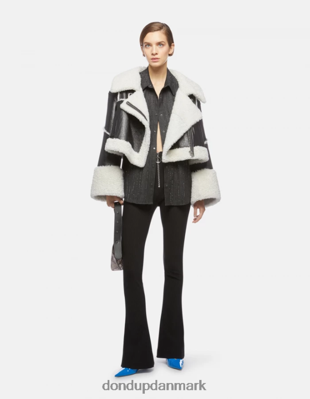 oversized denimskjorte Kvinder 0XD0D0257 sort DONDUP beklædning