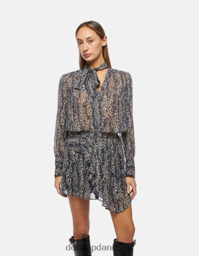 regular fit georgette skjorte Kvinder 0XD0D0266 sort DONDUP beklædning