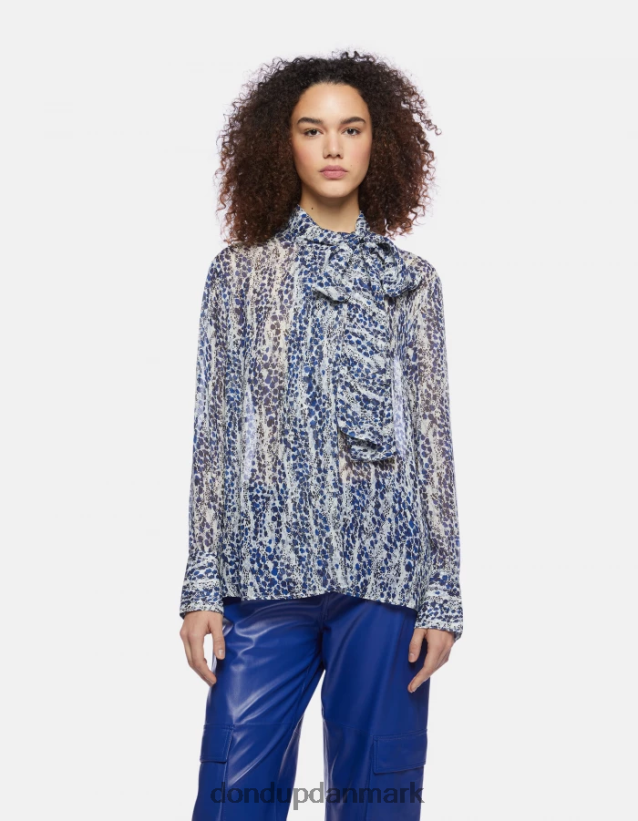 regular fit georgette skjorte Kvinder 0XD0D0267 burro DONDUP beklædning