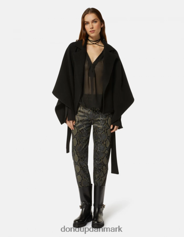 regular fit georgette skjorte Kvinder 0XD0D0268 sort DONDUP beklædning