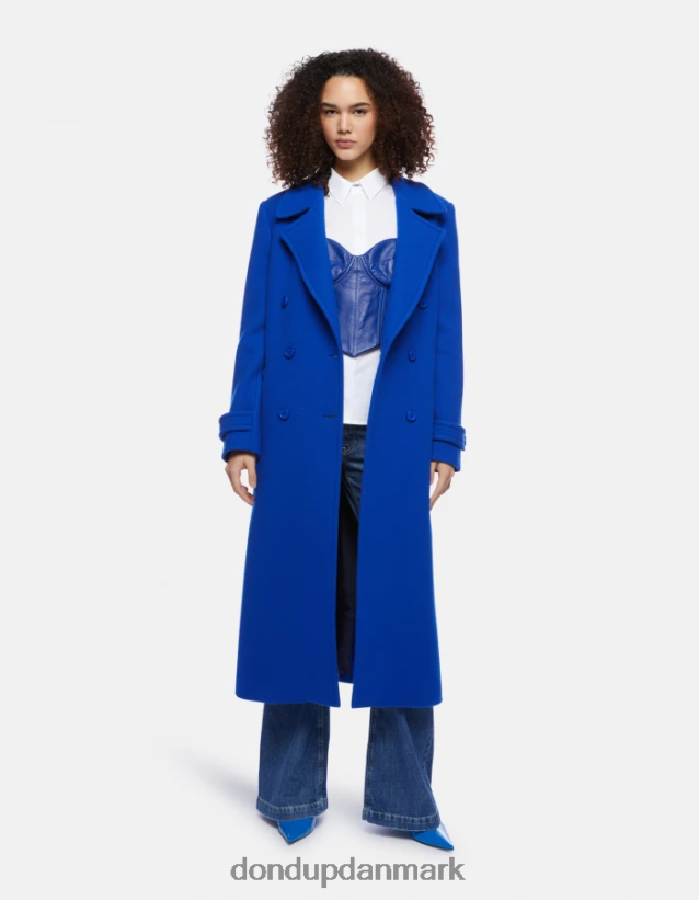 slim fit poplin skjorte Kvinder 0XD0D0245 hvid DONDUP beklædning