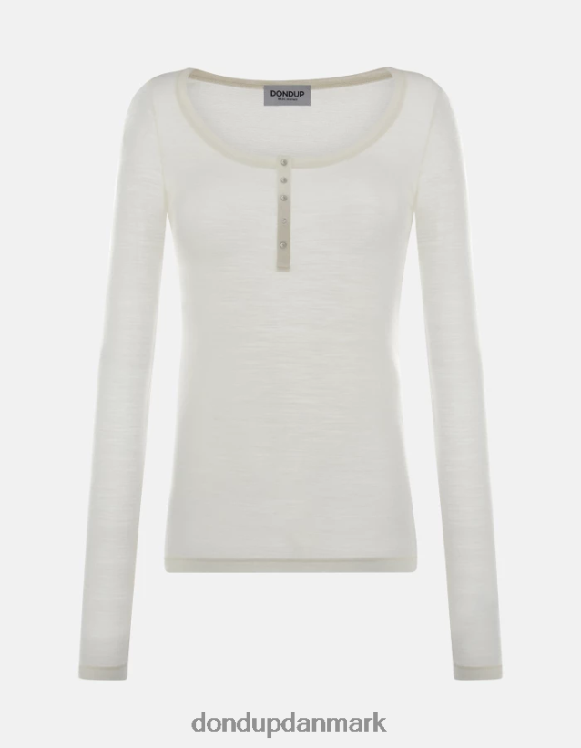 slim fit uld henley top Kvinder 0XD0D0431 burro DONDUP beklædning