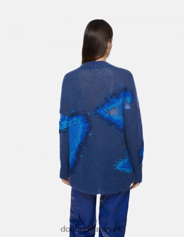 mohairtrøje med rund hals Kvinder 0XD0D0313 kongeblå DONDUP beklædning