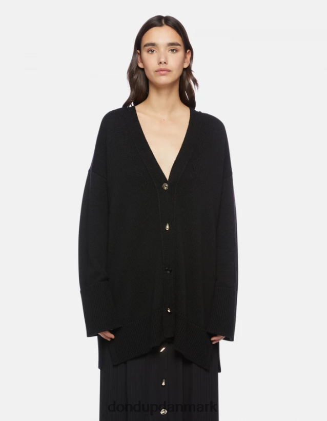 oversized uld cardigan Kvinder 0XD0D0318 sort DONDUP beklædning