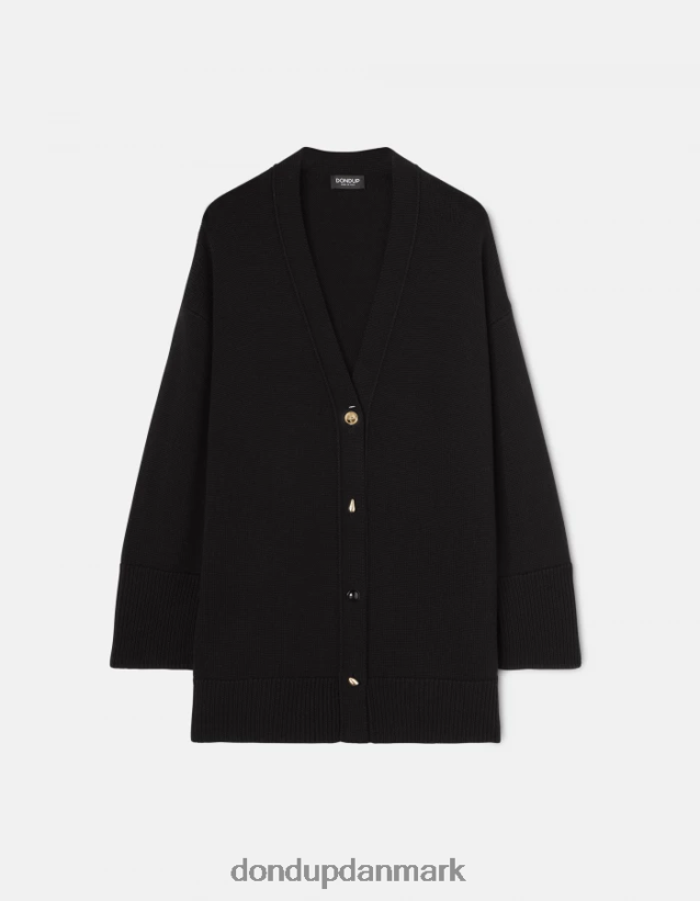oversized uld cardigan Kvinder 0XD0D0318 sort DONDUP beklædning