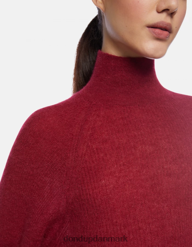 regulær pasform mohairtrøje med polo-hals Kvinder 0XD0D0304 barbabietola DONDUP beklædning