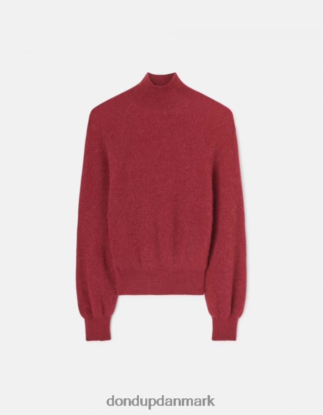 regulær pasform mohairtrøje med polo-hals Kvinder 0XD0D0304 barbabietola DONDUP beklædning