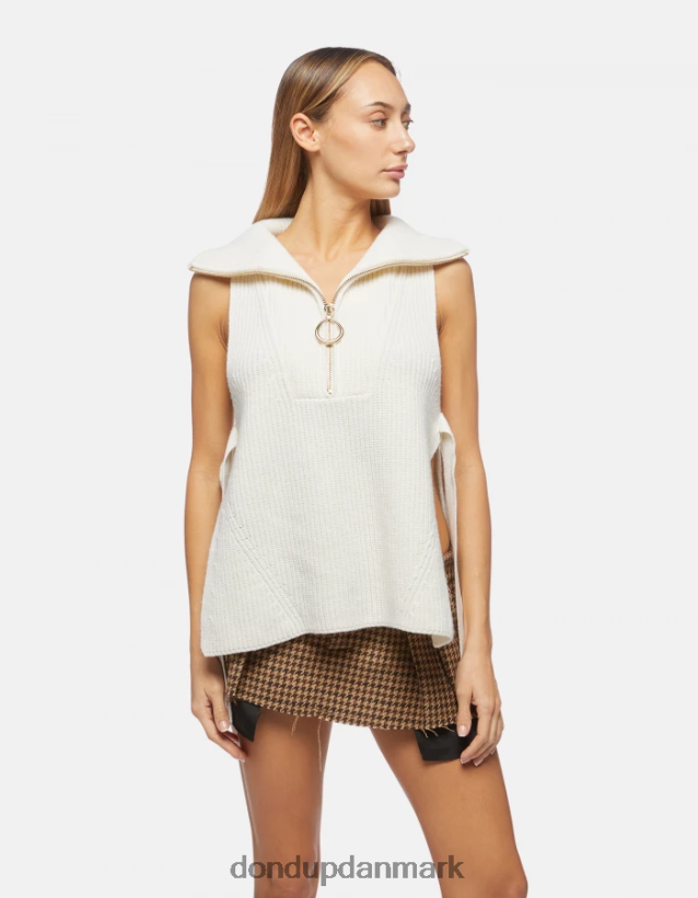 regular fit uldvest Kvinder 0XD0D0311 alabastro DONDUP beklædning