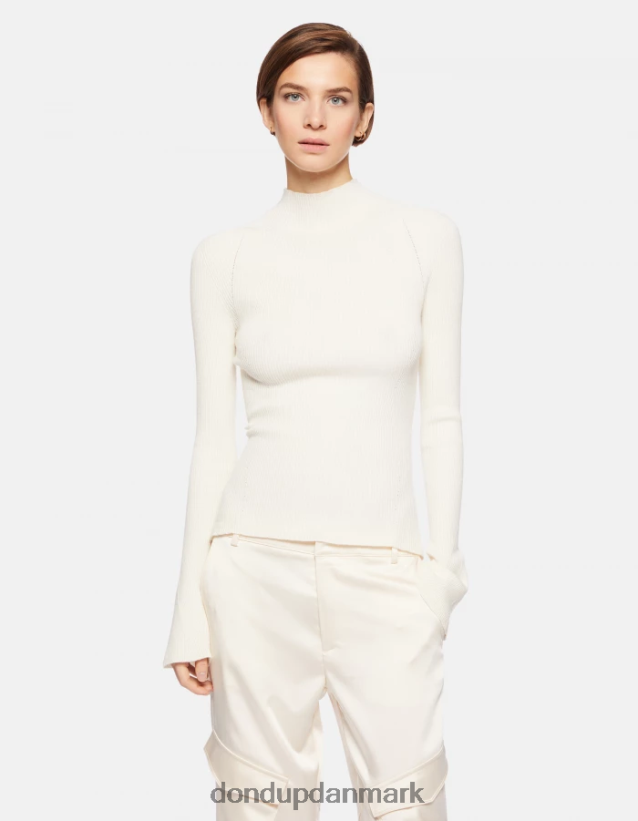 slim fit polo-hals viskosetrøje Kvinder 0XD0D0306 lievito DONDUP beklædning