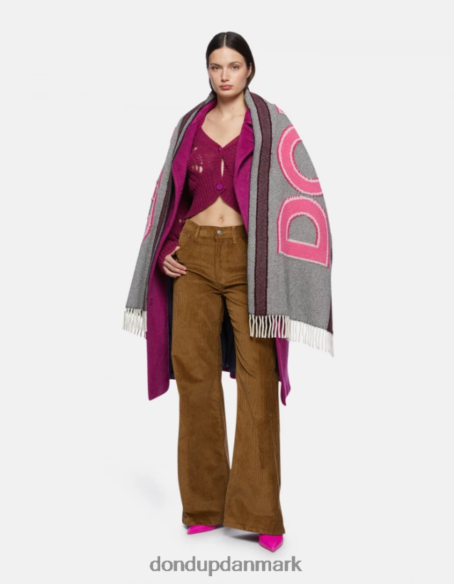 slim fit uld cardigan Kvinder 0XD0D0314 barbabietola DONDUP beklædning