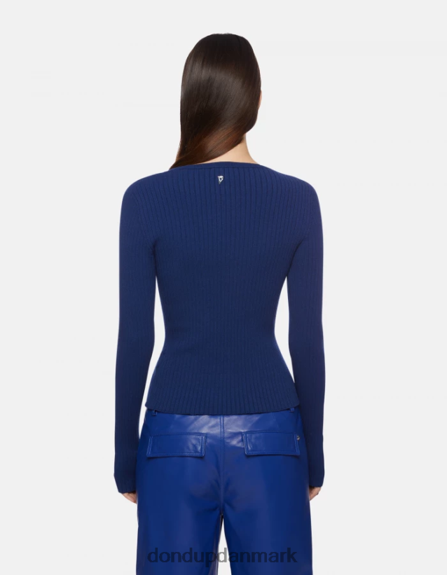 slim fit viskose cardigan Kvinder 0XD0D0338 blå DONDUP beklædning
