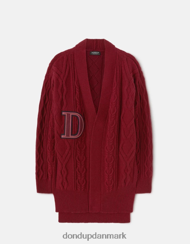 uldcardigan med normal pasform Kvinder 0XD0D0330 barbabietola DONDUP beklædning