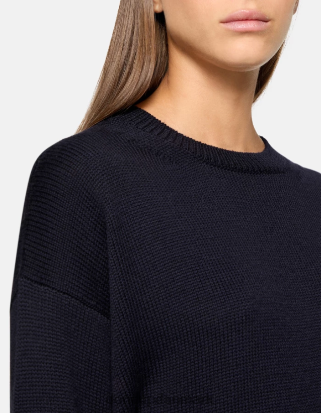 uldtrøje med rund hals Kvinder 0XD0D0297 Marine blå DONDUP beklædning