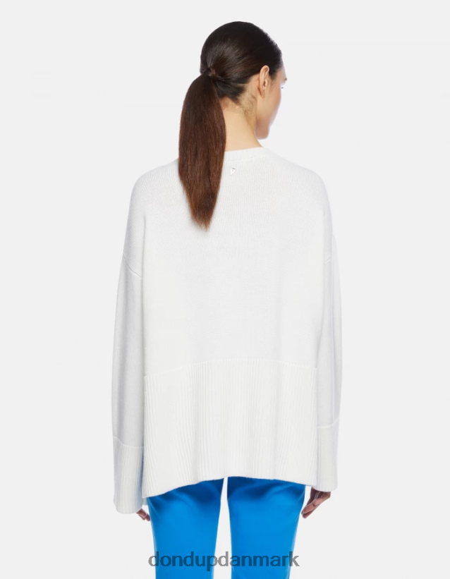 uldtrøje med rund hals Kvinder 0XD0D0298 alabastro DONDUP beklædning