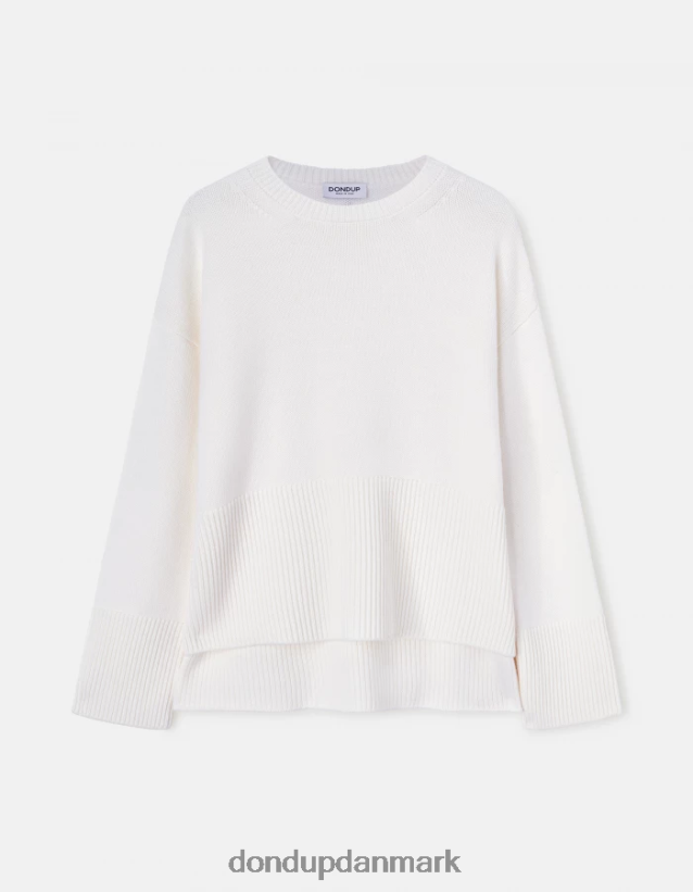 uldtrøje med rund hals Kvinder 0XD0D0298 alabastro DONDUP beklædning