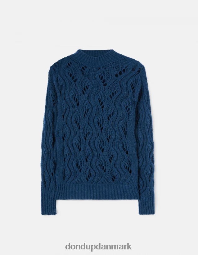 uldtrøje med rund hals Kvinder 0XD0D0319 turkis DONDUP beklædning