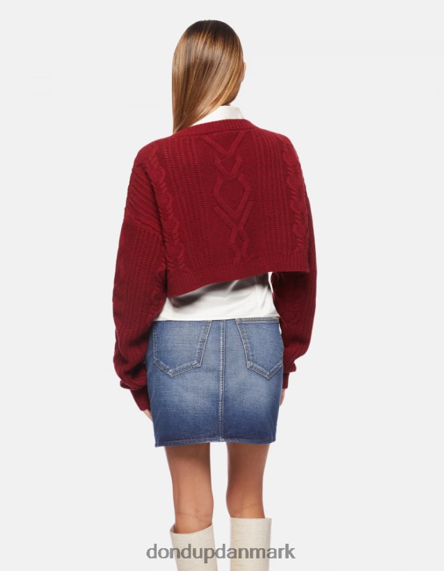 uldtrøje med rund hals Kvinder 0XD0D0327 barbabietola DONDUP beklædning