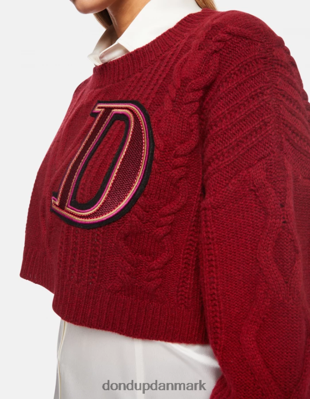 uldtrøje med rund hals Kvinder 0XD0D0327 barbabietola DONDUP beklædning