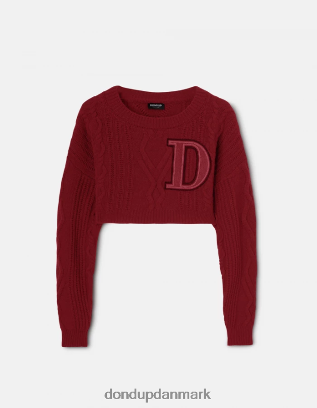 uldtrøje med rund hals Kvinder 0XD0D0327 barbabietola DONDUP beklædning