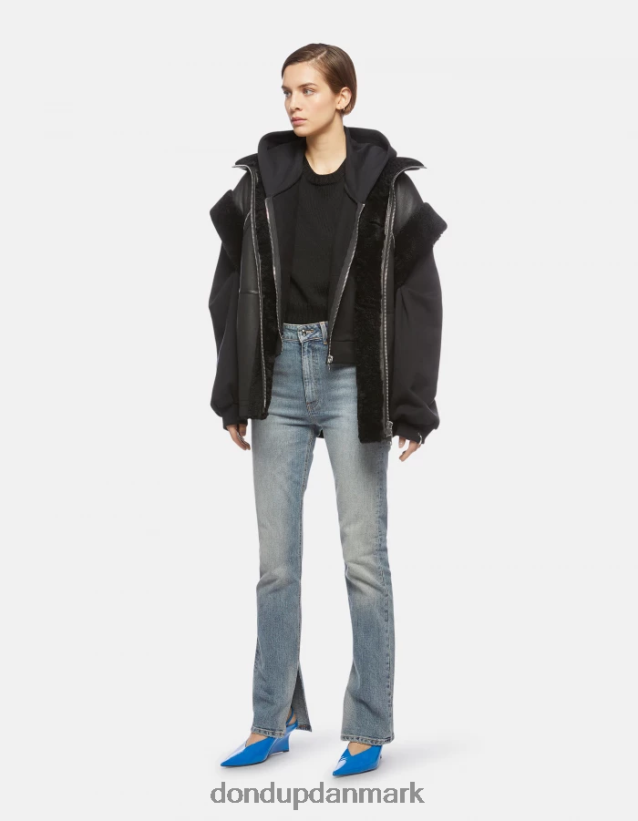 uldtrøje med rund hals Kvinder 0XD0D0332 sort DONDUP beklædning