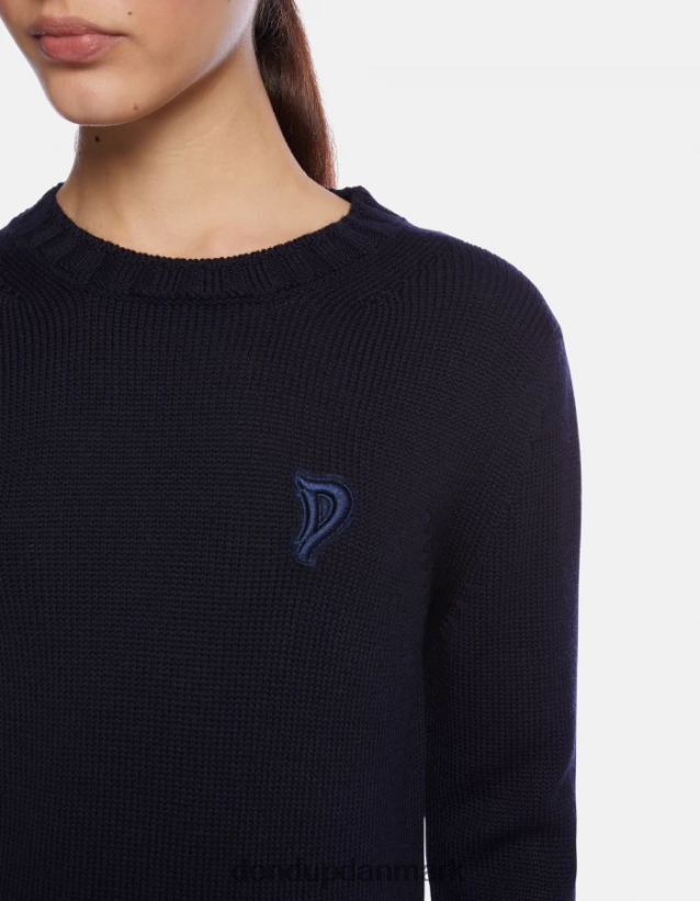 uldtrøje med rund hals Kvinder 0XD0D0334 Marine blå DONDUP beklædning