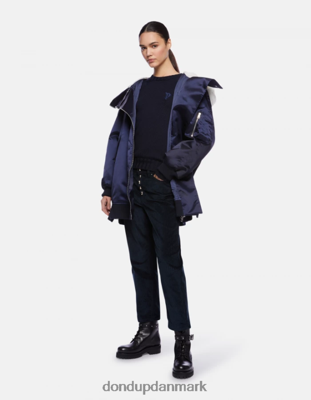 uldtrøje med rund hals Kvinder 0XD0D0334 Marine blå DONDUP beklædning