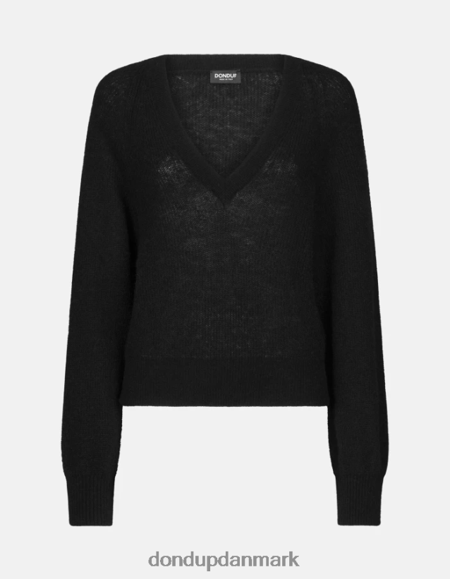 v-hals mohair trøje Kvinder 0XD0D0301 sort DONDUP beklædning