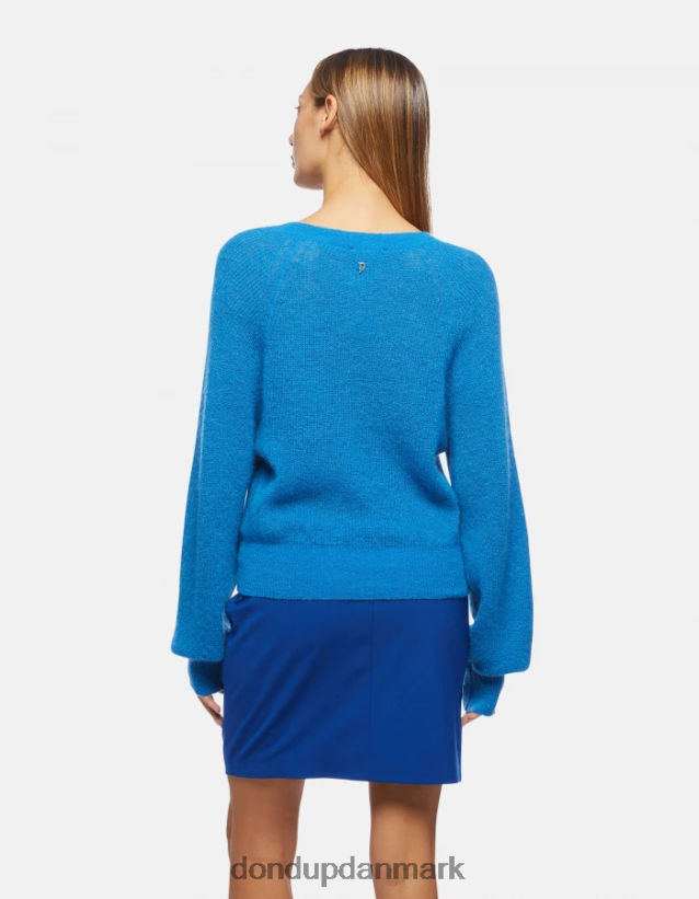 v-hals mohair trøje Kvinder 0XD0D0302 turkis DONDUP beklædning