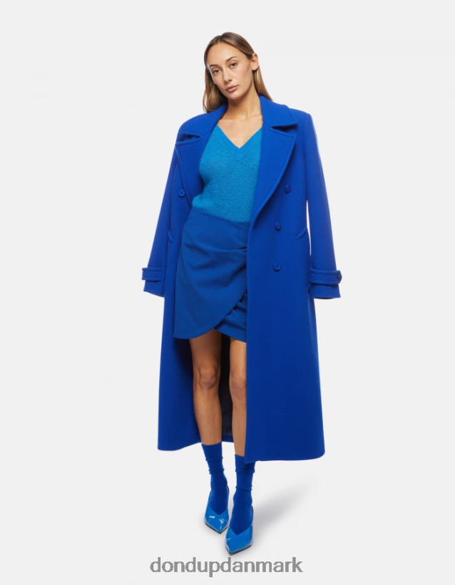 v-hals mohair trøje Kvinder 0XD0D0302 turkis DONDUP beklædning