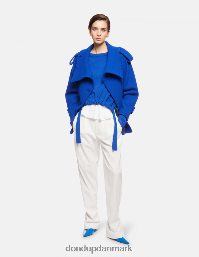 viskosetrøje med rund hals Kvinder 0XD0D0324 kongeblå DONDUP beklædning