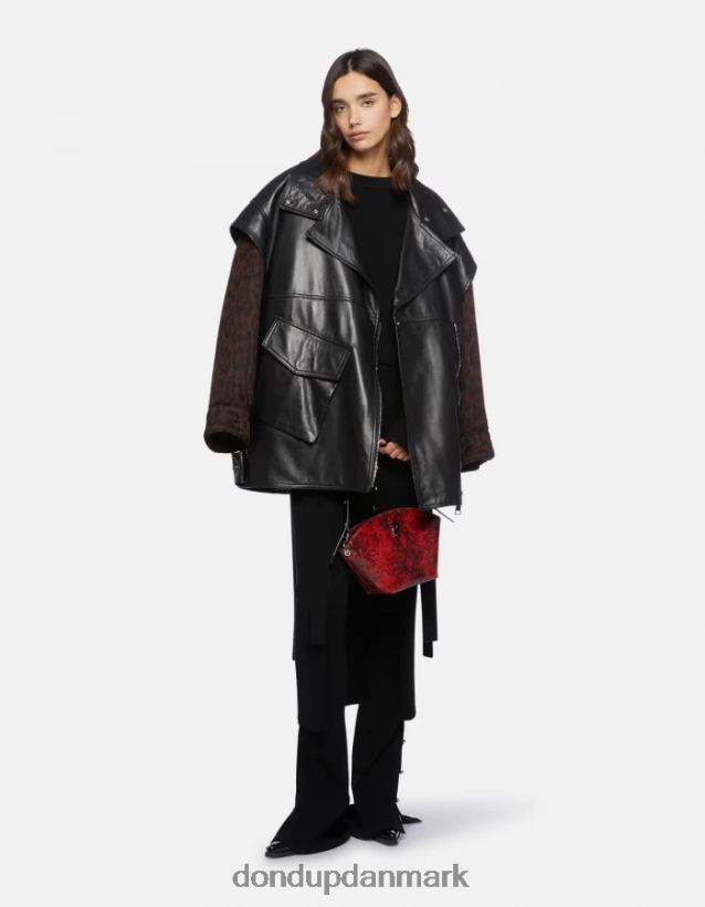 viskosetrøje med rund hals Kvinder 0XD0D0333 sort DONDUP beklædning