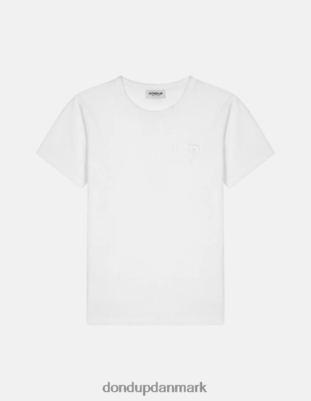 jersey t-shirt med normal pasform Kvinder 0XD0D0412 hvid DONDUP beklædning