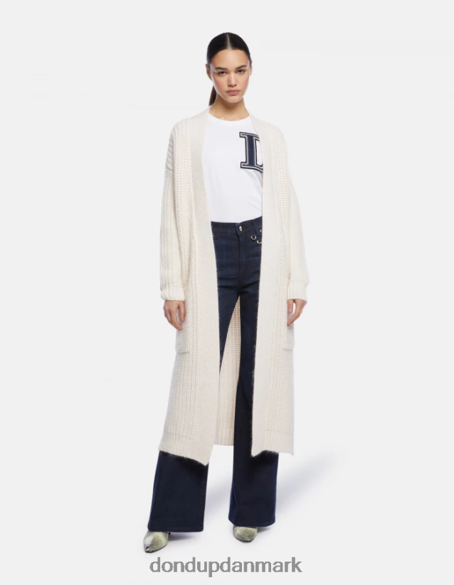 jersey t-shirt med normal pasform Kvinder 0XD0D0417 hvid DONDUP beklædning