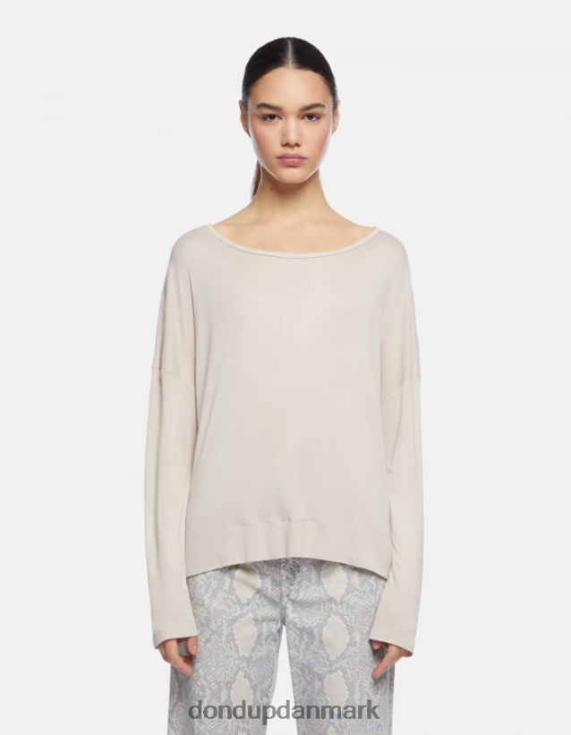 oversized interlock t-shirt Kvinder 0XD0D0447 lievito DONDUP beklædning