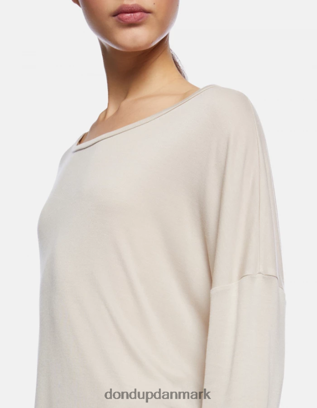 oversized interlock t-shirt Kvinder 0XD0D0447 lievito DONDUP beklædning
