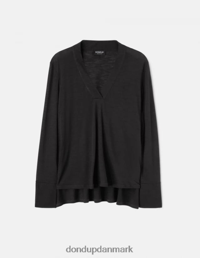 oversized uld t-shirt Kvinder 0XD0D0441 sort DONDUP beklædning