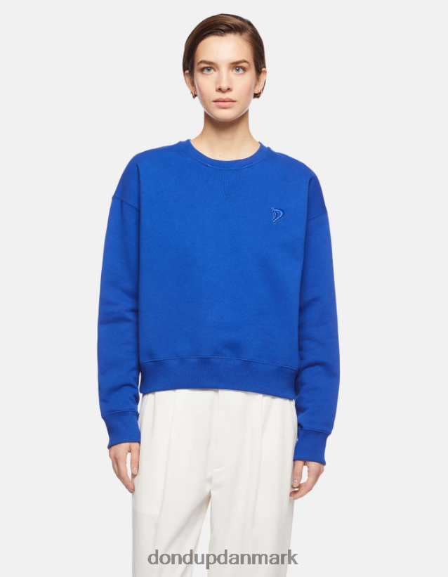 regular fit fleece sweatshirt Kvinder 0XD0D0423 kongeblå DONDUP beklædning