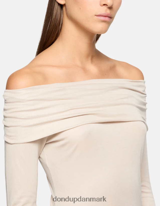 slim fit interlock t-shirt Kvinder 0XD0D0437 lievito DONDUP beklædning