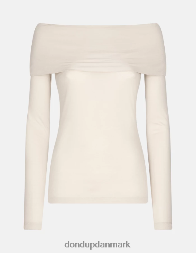 slim fit interlock t-shirt Kvinder 0XD0D0437 lievito DONDUP beklædning