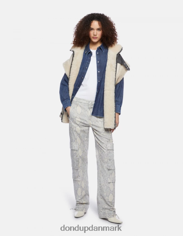 slim fit jersey t-shirt Kvinder 0XD0D0419 hvid DONDUP beklædning