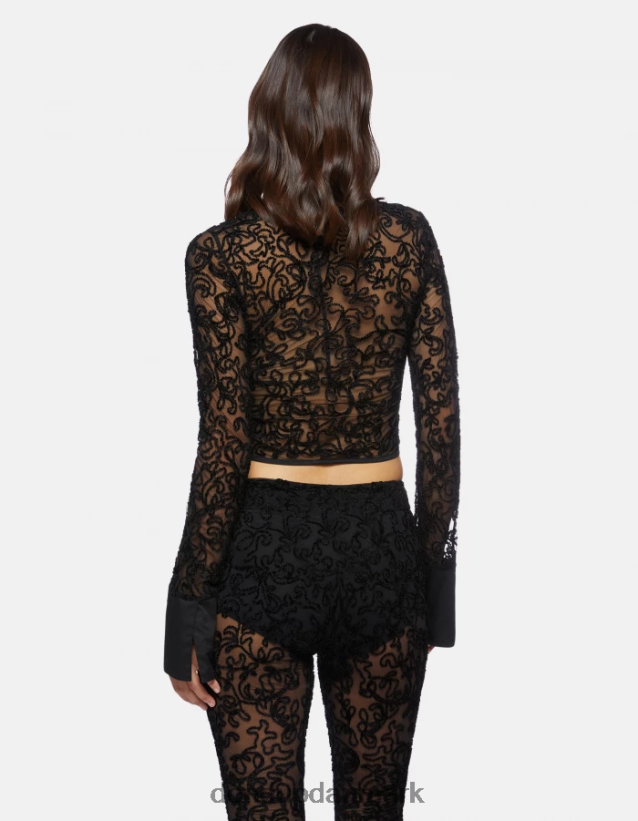 slim fit polo-hals blondetrøje Kvinder 0XD0D0450 sort DONDUP beklædning