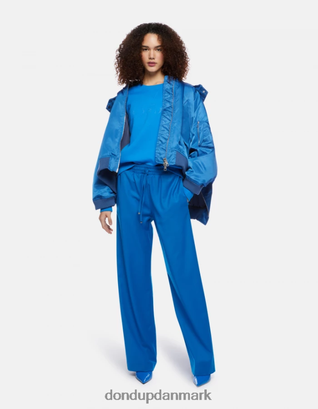 sweatshirt med rund hals i normal pasform Kvinder 0XD0D0429 turkis DONDUP beklædning