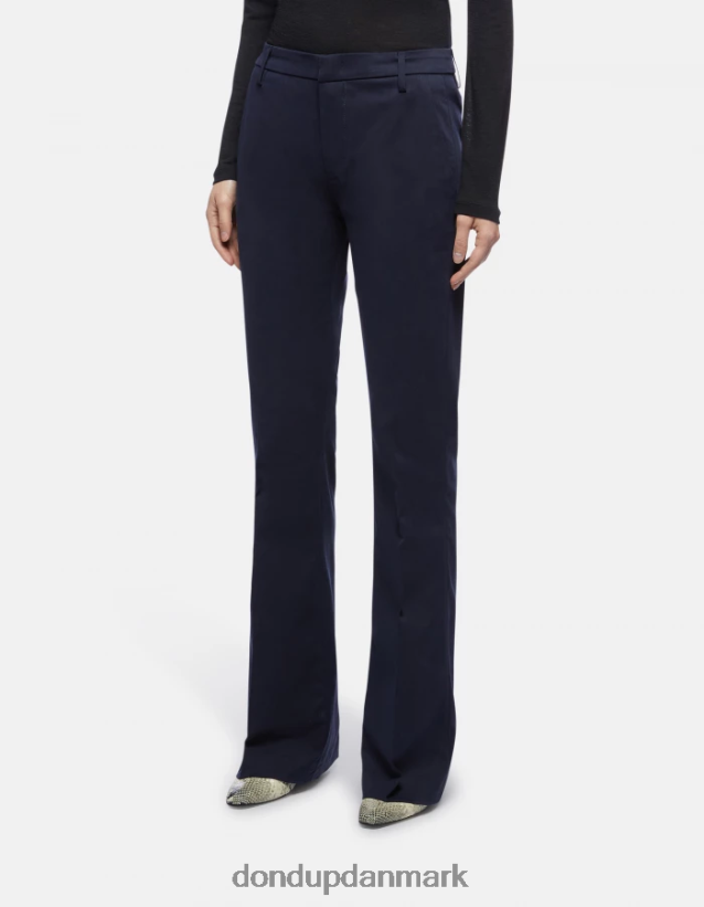 Lexi bootcut bukser i bomuld Kvinder 0XD0D0168 Marine blå DONDUP beklædning