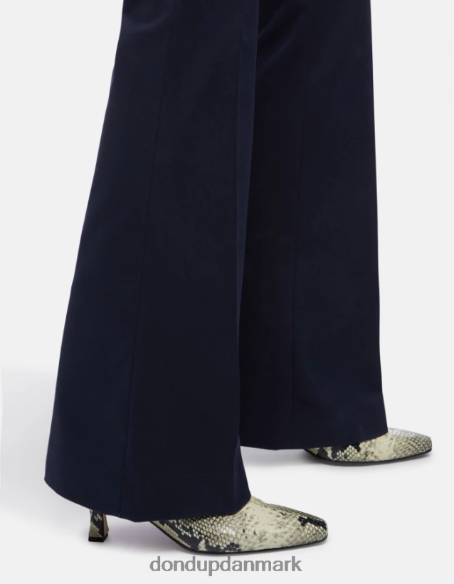 Lexi bootcut bukser i bomuld Kvinder 0XD0D0168 Marine blå DONDUP beklædning