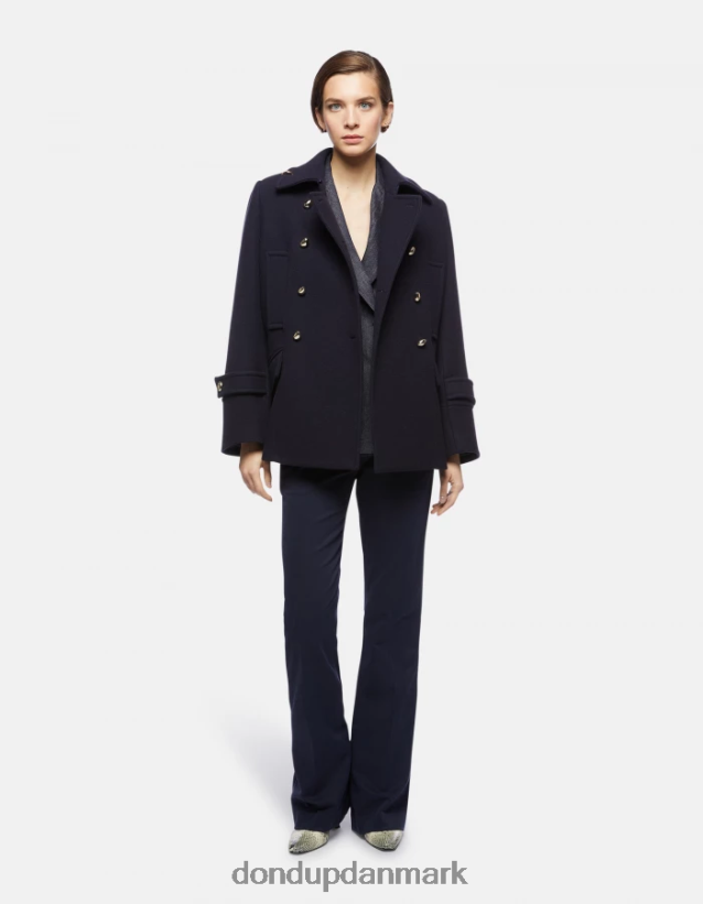 Lexi bootcut bukser i bomuld Kvinder 0XD0D0168 Marine blå DONDUP beklædning