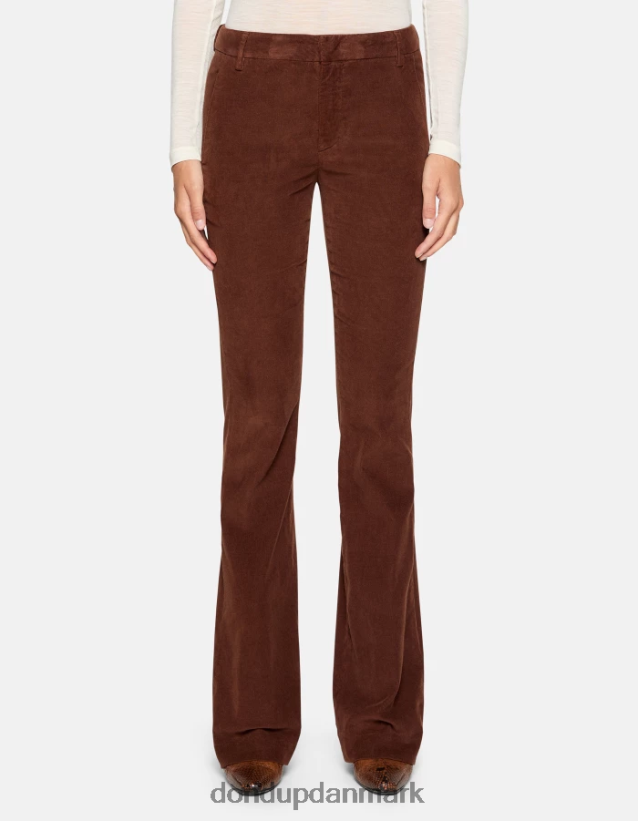 Lexi bootcut bukser i fløjl Kvinder 0XD0D0122 cioccolato DONDUP beklædning