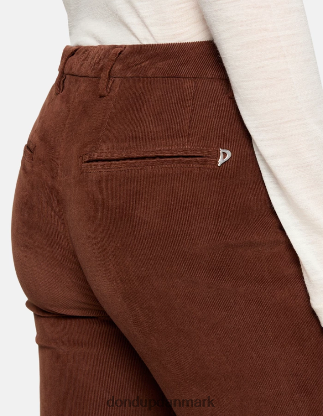 Lexi bootcut bukser i fløjl Kvinder 0XD0D0122 cioccolato DONDUP beklædning